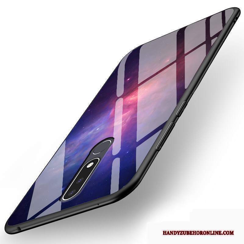 Custodia Nokia 3.1 Plus Moda Telefono Vetro, Cover Nokia 3.1 Plus Protezione Stellato Tutto Incluso
