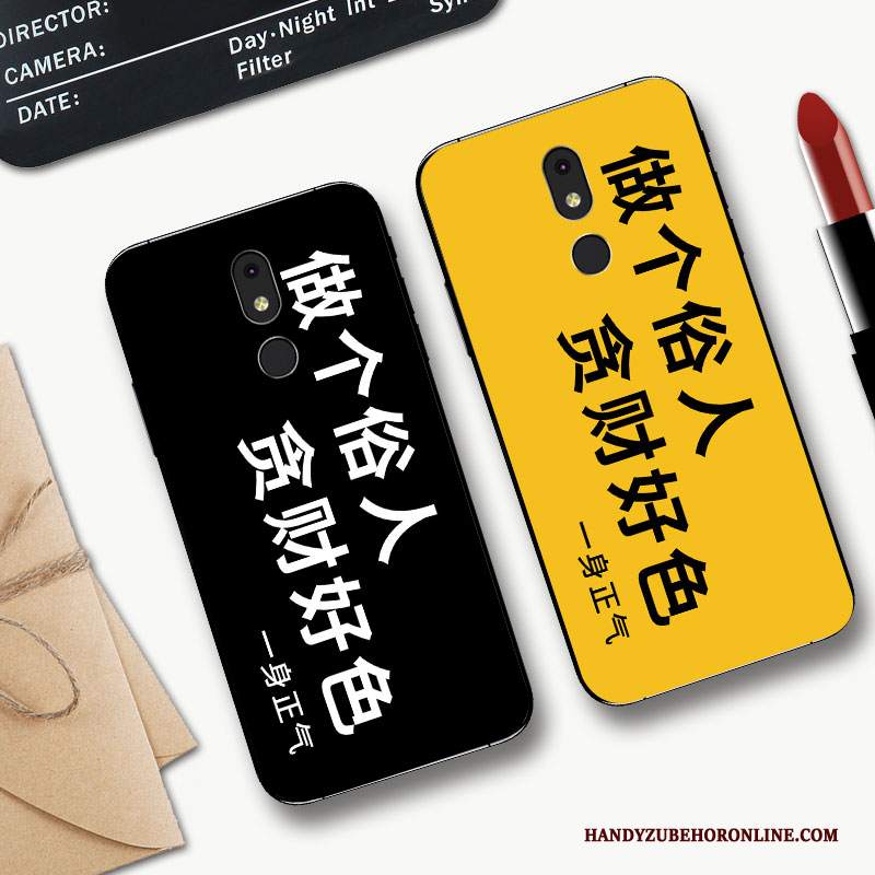 Custodia Nokia 3.2 Colore Di Personalità Nero, Cover Nokia 3.2 Protezione Telefono Anti-caduta