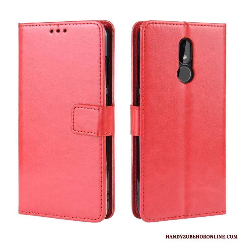 Custodia Nokia 3.2 Pelle Telefono Carta, Cover Nokia 3.2 Folio Ornamenti Appesi Modello