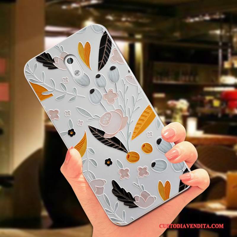 Custodia Nokia 3 Protezione Petali Anti-caduta, Cover Nokia 3 Goffratura Tutto Incluso Morbido