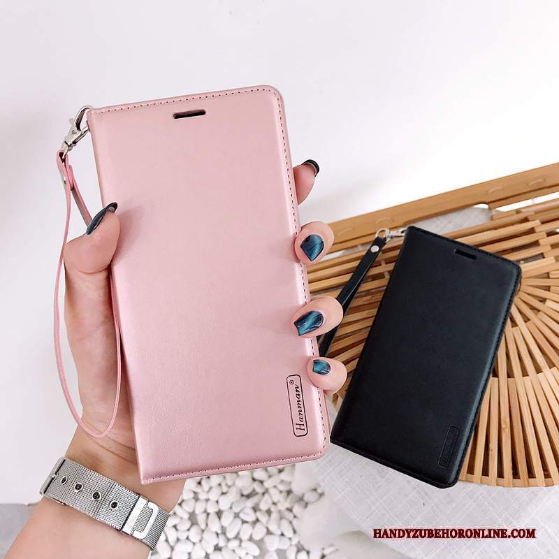 Custodia Nokia 5.1 Plus Folio Telefono Rosa, Cover Nokia 5.1 Plus Pelle Anti-caduta