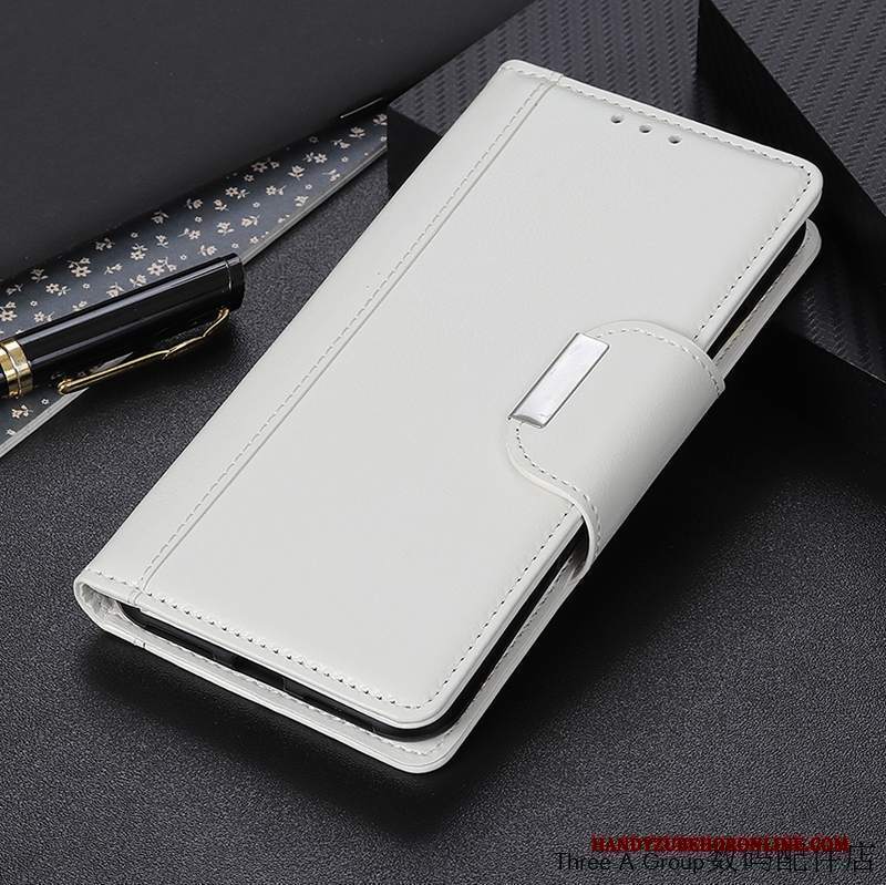 Custodia Nokia 5.3 Folio Telefono Carta, Cover Nokia 5.3 Vintage Semplici Bianco