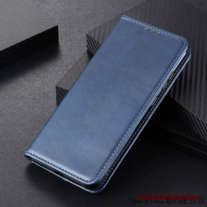Custodia Nokia 5.3 Pelle Telefono Mucca, Cover Nokia 5.3 Folio Modello Blu Scuro