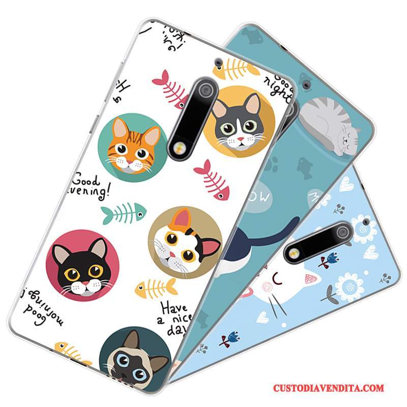 Custodia Nokia 5 Cartone Animato Tutto Incluso Anti-caduta, Cover Nokia 5 Colore Bello Blu