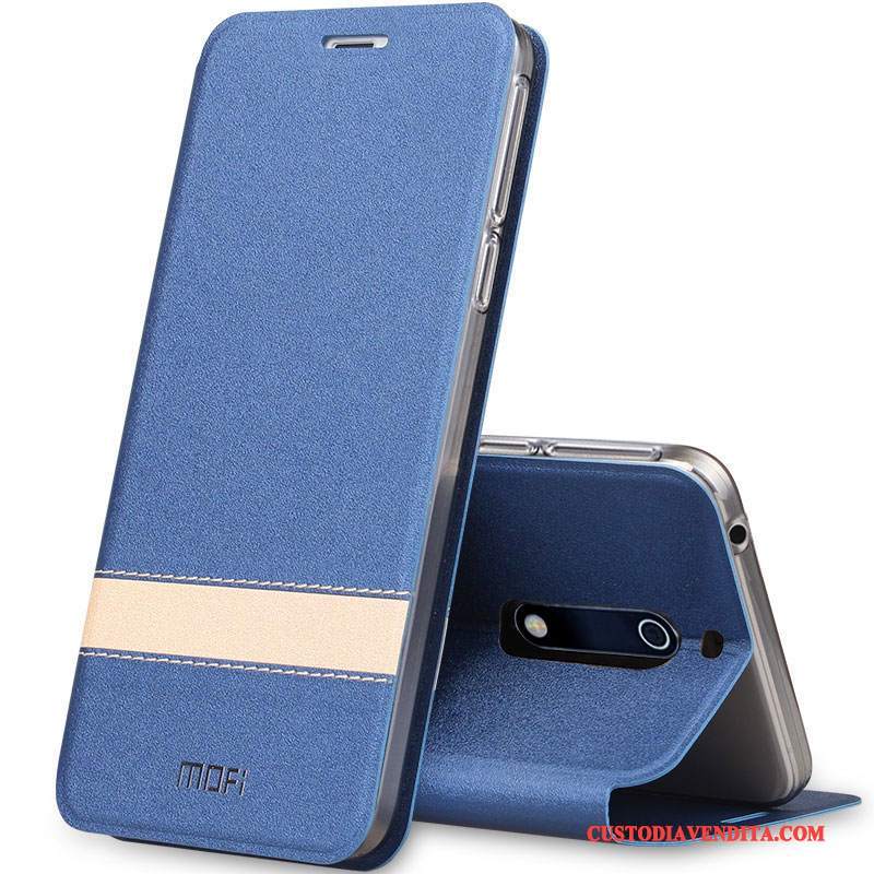 Custodia Nokia 5 Pelle Telefono Anti-caduta, Cover Nokia 5 Protezione Morbido Blu Scuro