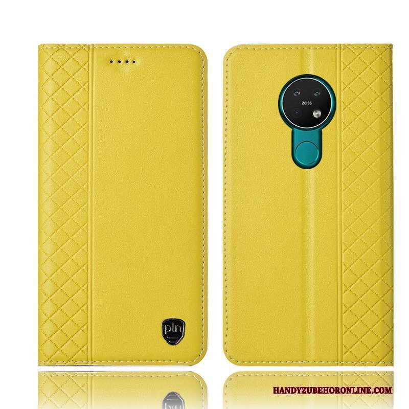 Custodia Nokia 6.2 Folio Giallotelefono, Cover Nokia 6.2 Pelle Tutto Incluso Anti-caduta