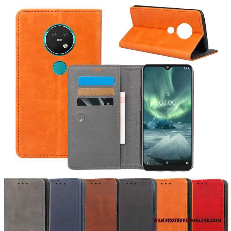 Custodia Nokia 6.2 Pelle Tutto Incluso Giallo, Cover Nokia 6.2 Protezione Cartatelefono