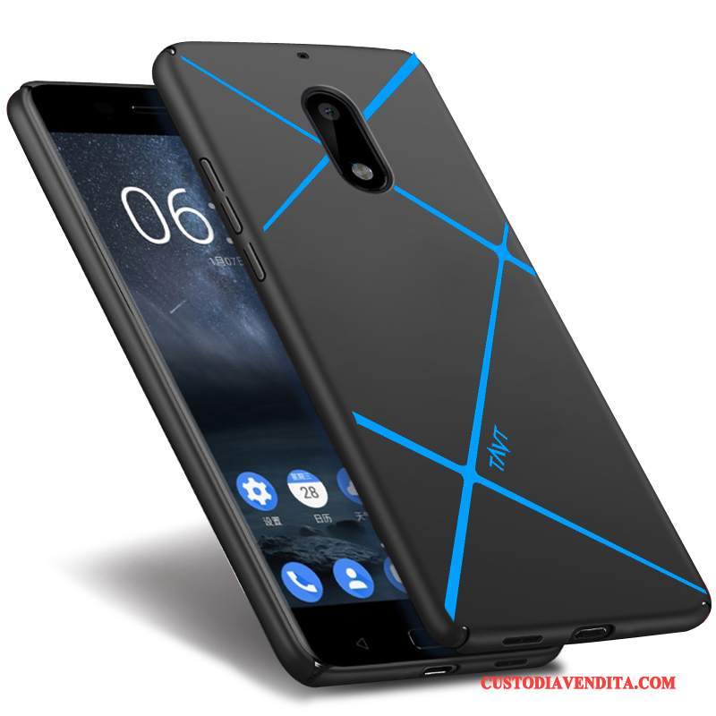 Custodia Nokia 6 Protezione Tutto Incluso Macchiati, Cover Nokia 6 Di Personalità Nero