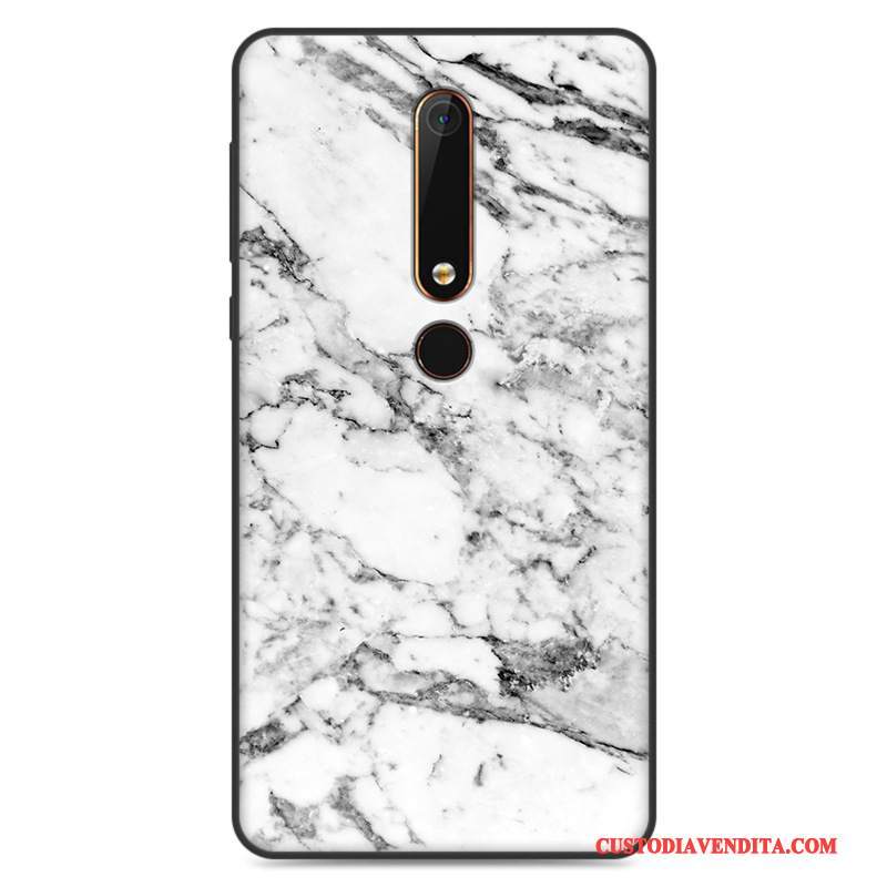 Custodia Nokia 6 Vintage Bianco Anti-caduta, Cover Nokia 6 Zoccoli Telefono Nuovo