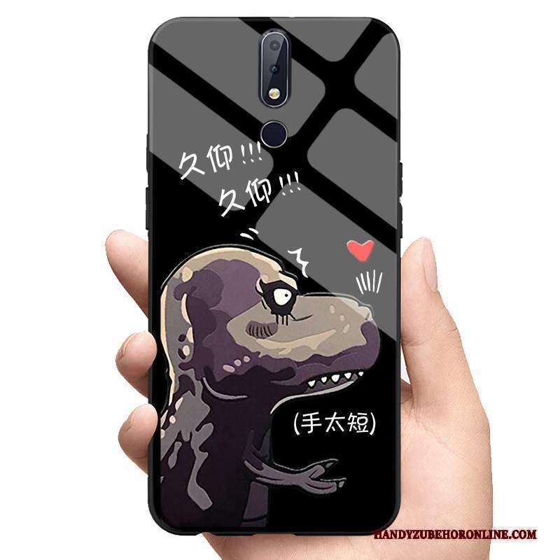 Custodia Nokia 7.1 Luminoso Piccola, Cover Nokia 7.1 Amanti Vetro
