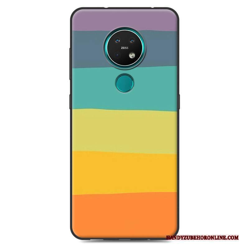 Custodia Nokia 7.2 Vintage Macchiati Morbido, Cover Nokia 7.2 Colore Telefono Semplici