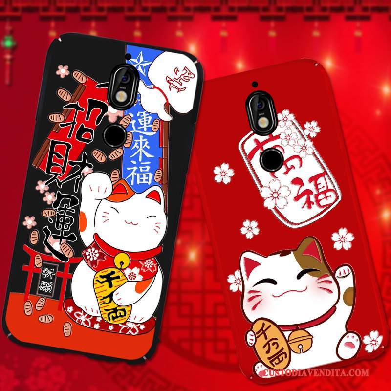 Custodia Nokia 7 Cartone Animato Macchiati Anti-caduta, Cover Nokia 7 Goffratura Difficile Nuovo