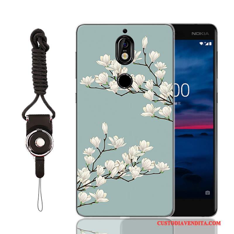 Custodia Nokia 7 Silicone Blu Chiaro Bello, Cover Nokia 7 Cartone Animato Morbido Tutto Incluso