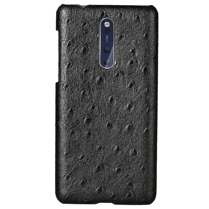 Custodia Nokia 8 Pelle Personalizzatelefono, Cover Nokia 8 Vintage Rosso Nero
