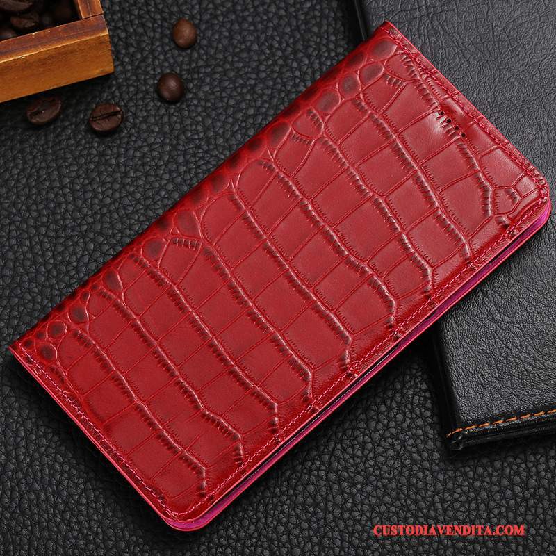 Custodia Redmi 5a Pelle Telefono Piccola, Cover Redmi 5a Folio Modello Rosso