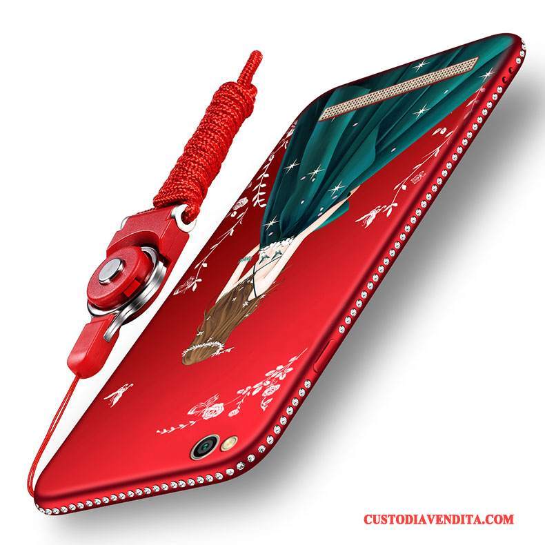 Custodia Redmi 5a Silicone Piccola Macchiati, Cover Redmi 5a Protezione Telefono Rosso