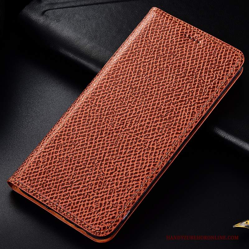 Custodia Redmi 7 Pelle Rosso Anti-caduta, Cover Redmi 7 Folio Magliatelefono