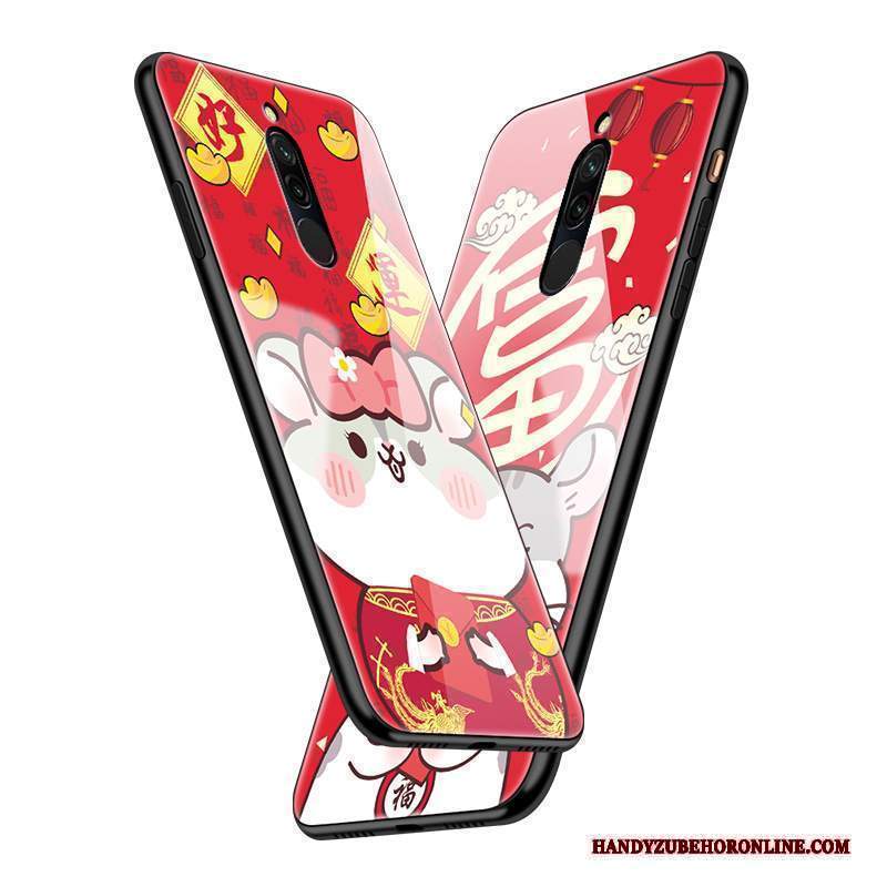 Custodia Redmi 8 Creativo Di Personalità Vetro, Cover Redmi 8 Cartone Animato Difficile Macchiati