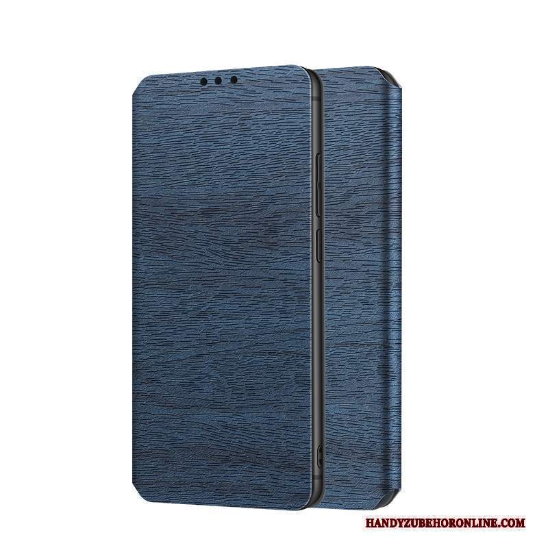 Custodia Redmi 8 Pelle Blu Rosso, Cover Redmi 8 Folio