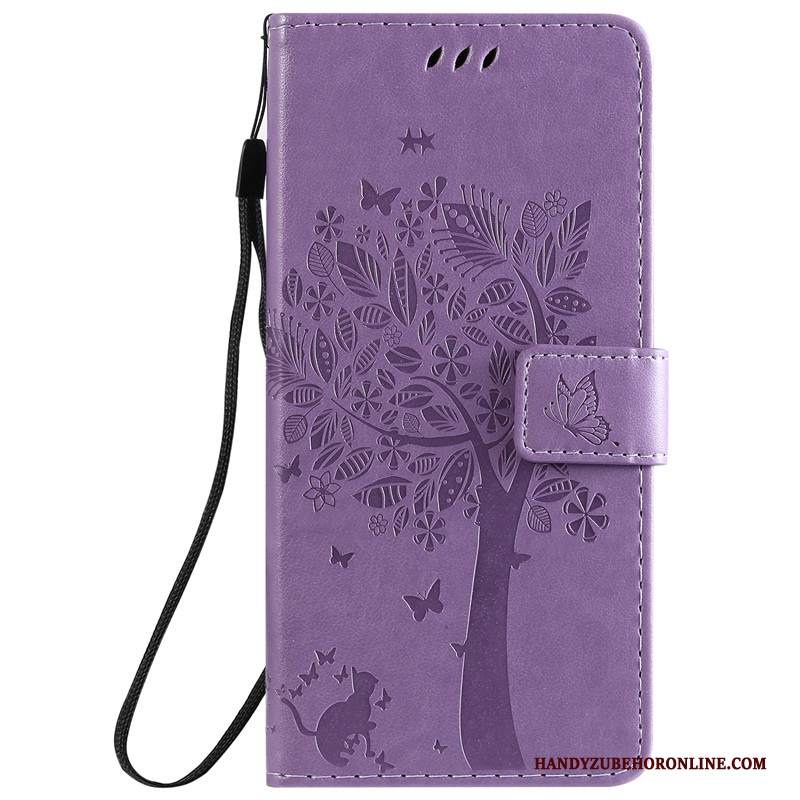 Custodia Redmi 8a Pelle Porpora Tutto Incluso, Cover Redmi 8a Folio Telefono Rosso