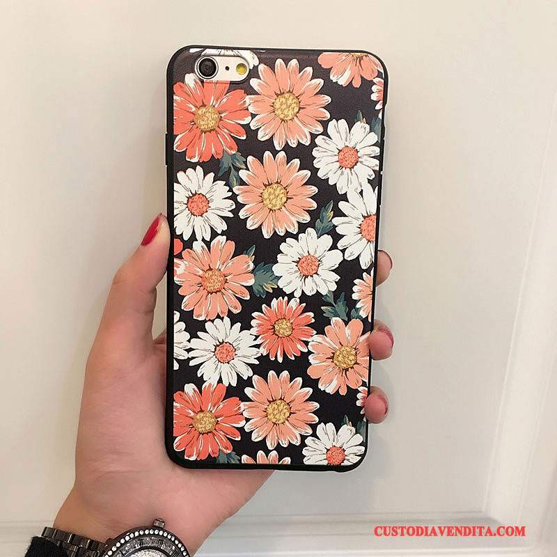 Custodia Redmi Note 5a Creativo Arancionetelefono, Cover Redmi Note 5a Silicone Fiori Alto