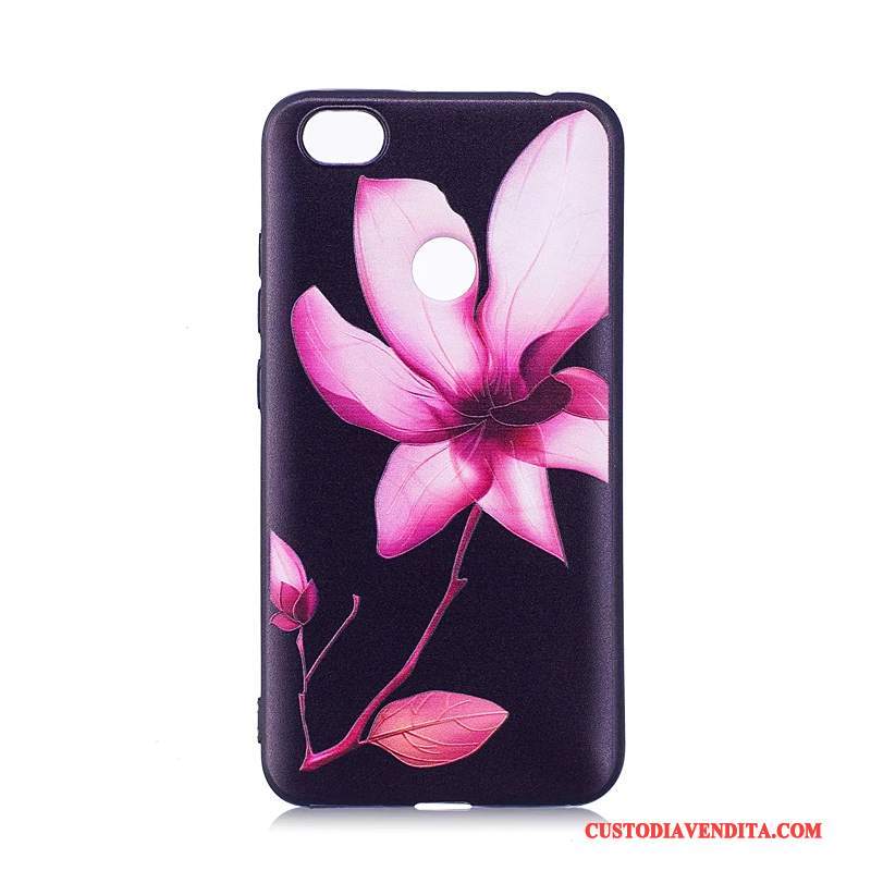 Custodia Redmi Note 5a Goffratura Tendenza Rosa, Cover Redmi Note 5a Colore Rosso Morbido