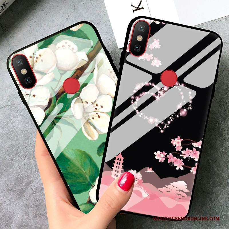Custodia Redmi Note 6 Pro Protezione Rosso Nero, Cover Redmi Note 6 Pro Ornamenti Appesi Di Personalità