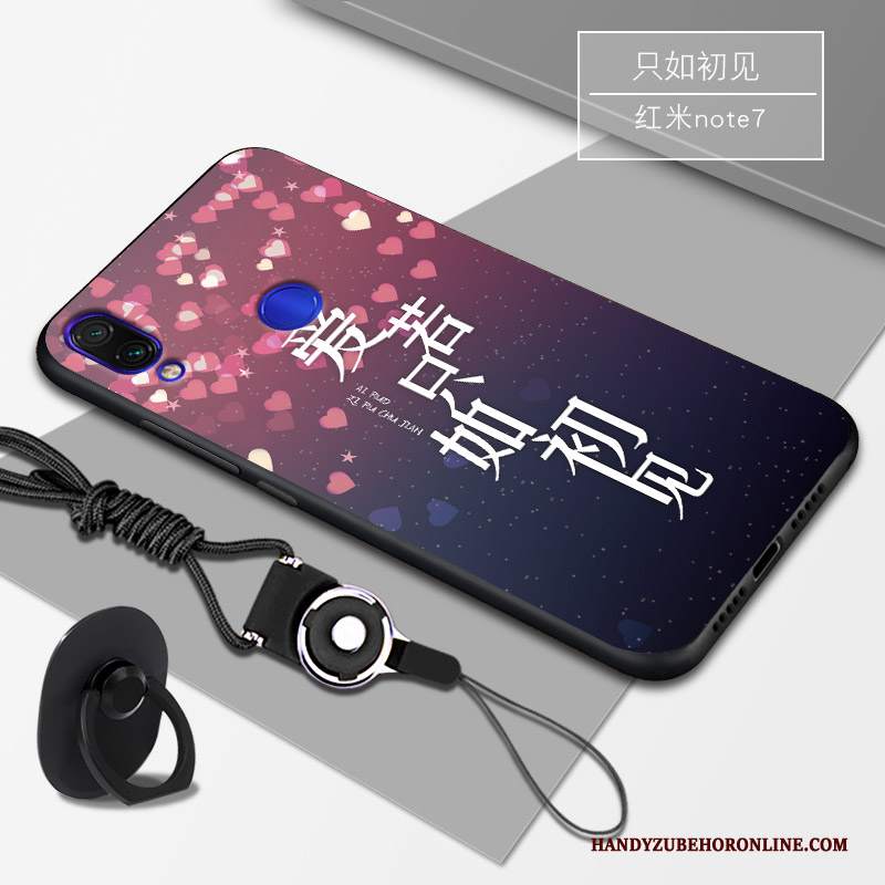 Custodia Redmi Note 7 Creativo Anti-caduta Macchiati, Cover Redmi Note 7 Silicone Piccola Rosso