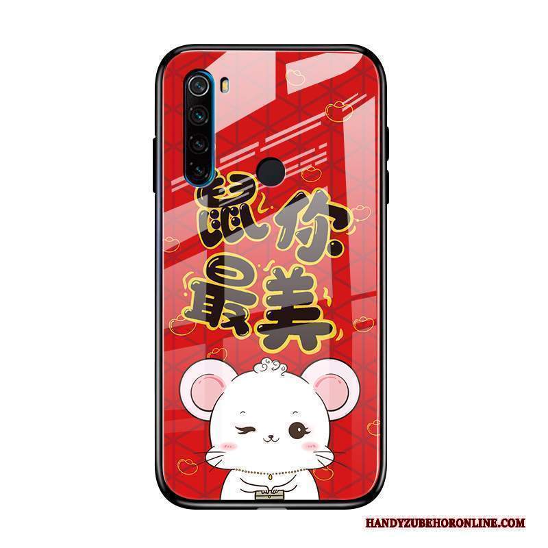 Custodia Redmi Note 8t Protezione Nuovo Ratto, Cover Redmi Note 8t Cartone Animato Amanti Rosso