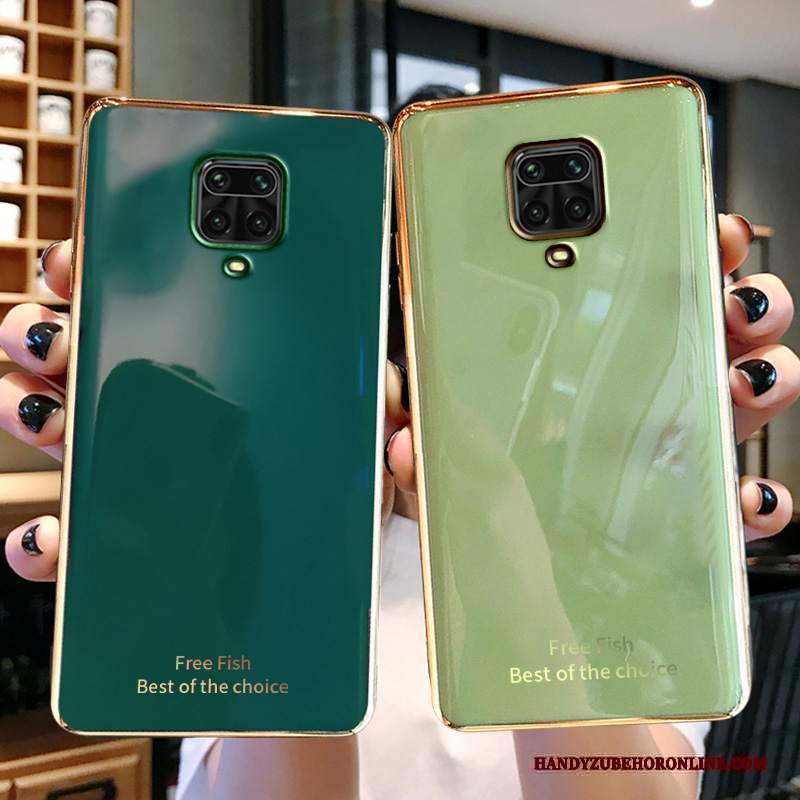 Custodia Redmi Note 9 Pro Creativo Telefono Rosso, Cover Redmi Note 9 Pro Silicone Verde Net Red