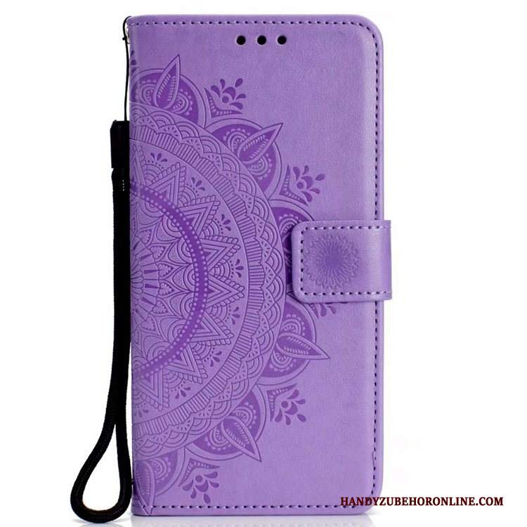 Custodia Samsung Galaxy A20e Pelle Morbido Porpora, Cover Samsung Galaxy A20e Folio Telefono