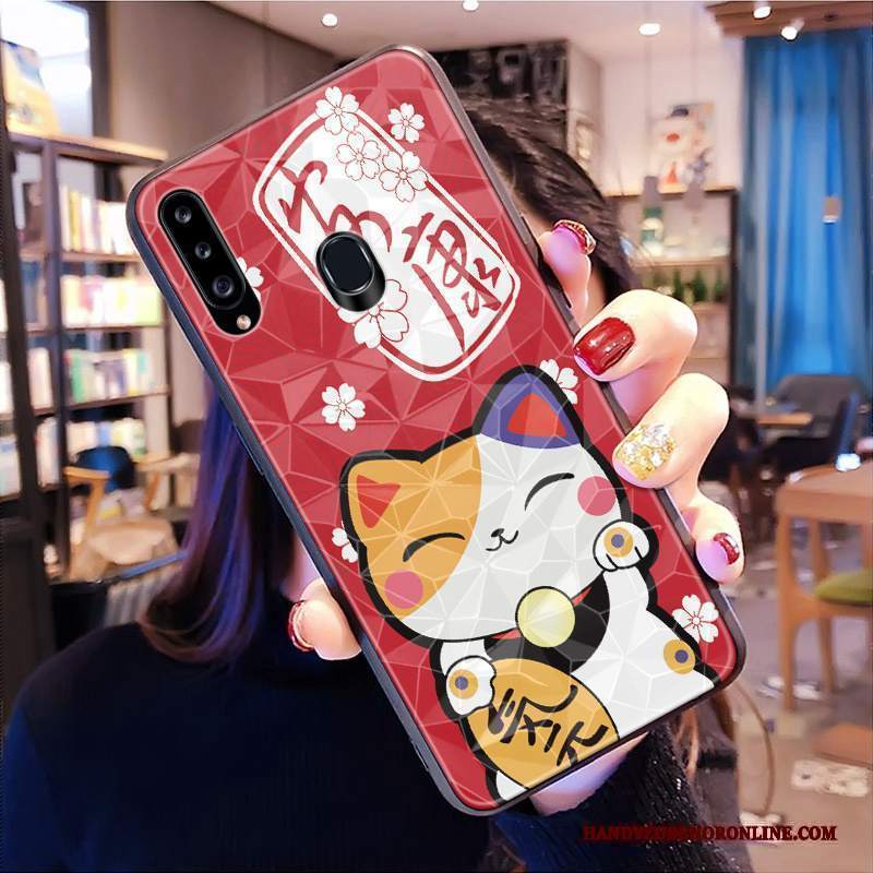 Custodia Samsung Galaxy A20s Modello Ricchezza, Cover Samsung Galaxy A20s Gattino Forma Del Diamante