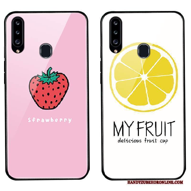 Custodia Samsung Galaxy A20s Silicone Anti-cadutatelefono, Cover Samsung Galaxy A20s Cartone Animato Fresco Rosa