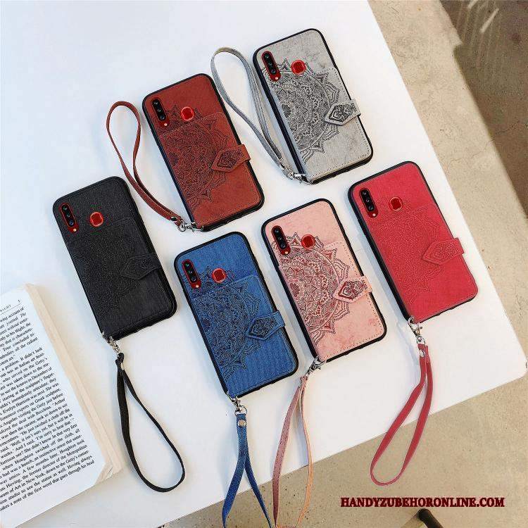 Custodia Samsung Galaxy A20s Silicone Telefono Rosso, Cover Samsung Galaxy A20s Protezione Tutto Incluso Morbido