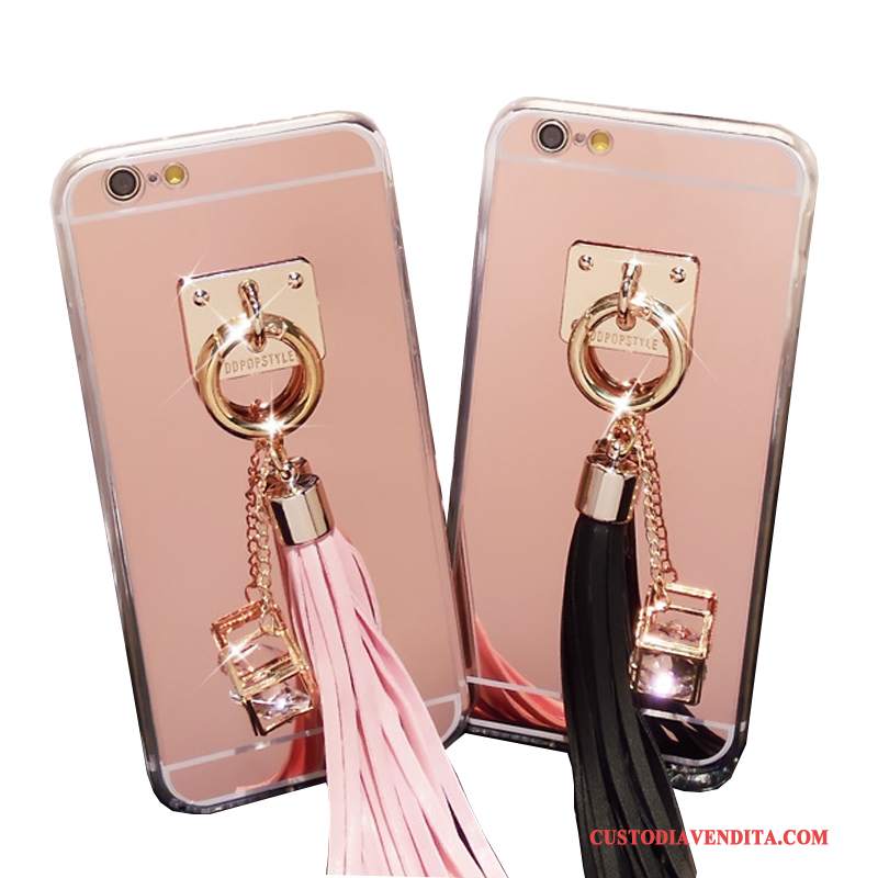 Custodia Samsung Galaxy A3 2016 Strass Specchiotelefono, Cover Samsung Galaxy A3 2016 Protezione Anti-caduta Rosa