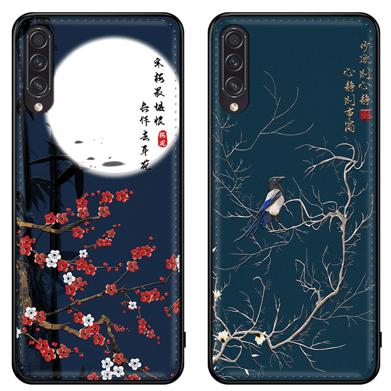 Custodia Samsung Galaxy A30s Creativo Telefono Modello, Cover Samsung Galaxy A30s Goffratura Blu Tutto Incluso