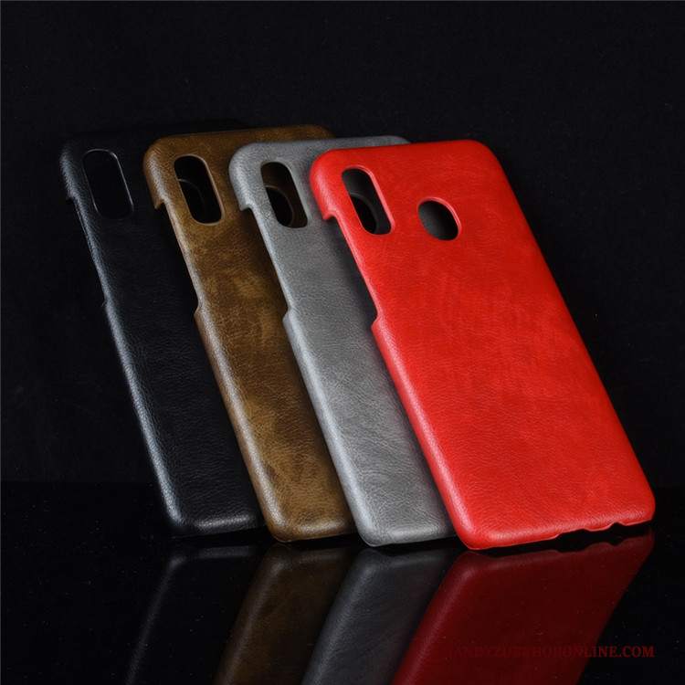 Custodia Samsung Galaxy A40 Protezione Litchi Modello, Cover Samsung Galaxy A40 Pelle Telefono Difficile