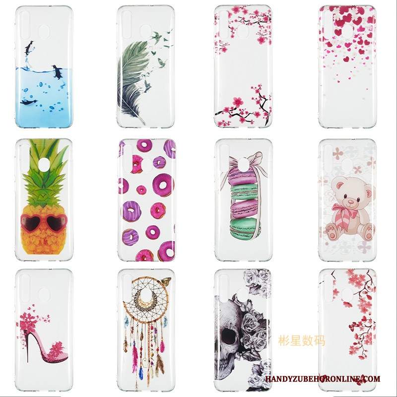 Custodia Samsung Galaxy A40 Protezione Morbido Bianco, Cover Samsung Galaxy A40 Tutto Incluso Anti-caduta
