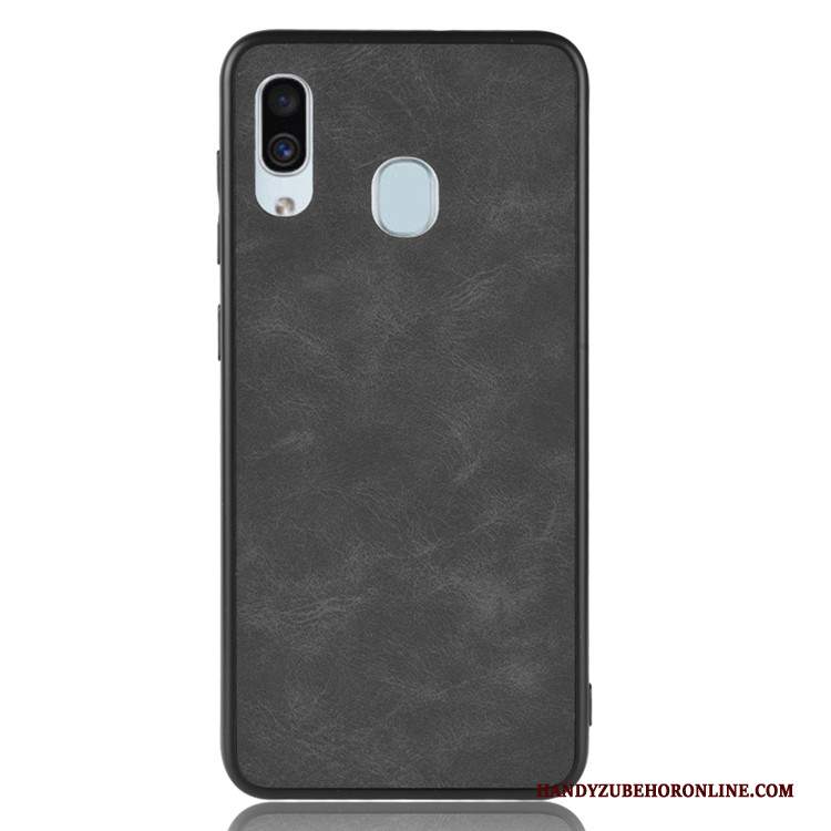 Custodia Samsung Galaxy A40 Protezione Tutto Inclusotelefono, Cover Samsung Galaxy A40 Pelle Tendenza Grigio