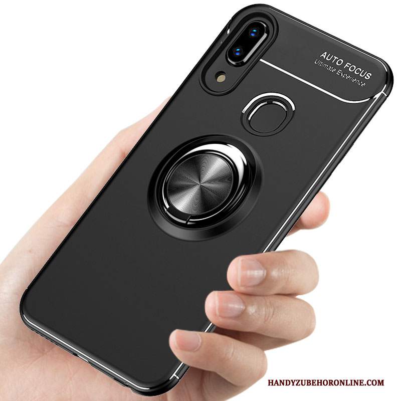 Custodia Samsung Galaxy A40 Silicone Nero Tutto Incluso, Cover Samsung Galaxy A40 Creativo Supporto Macchiati
