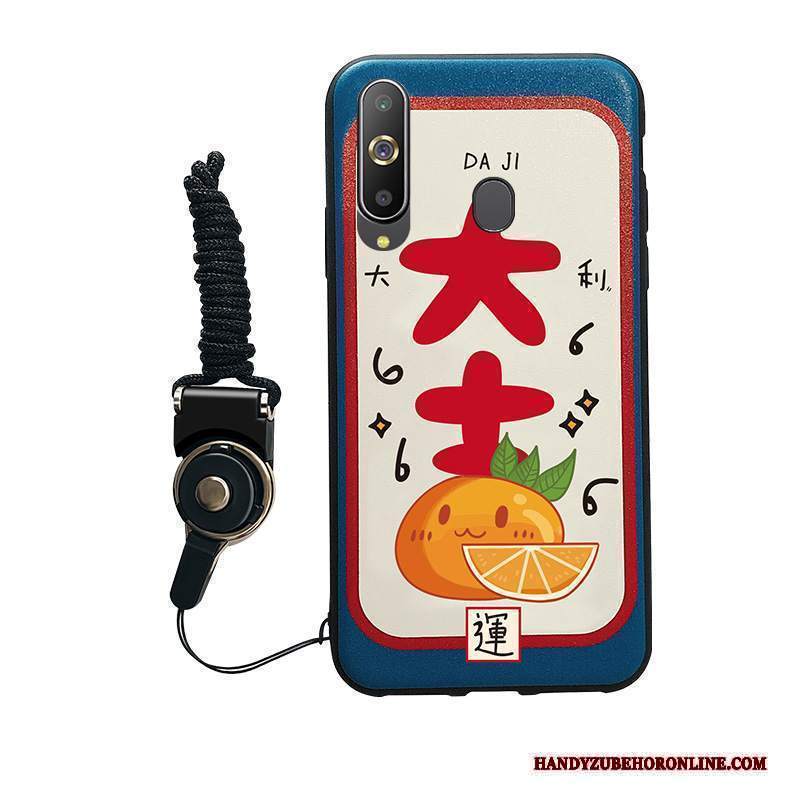 Custodia Samsung Galaxy A40s Silicone Telefono Tendenza, Cover Samsung Galaxy A40s Blu Ornamenti Appesi