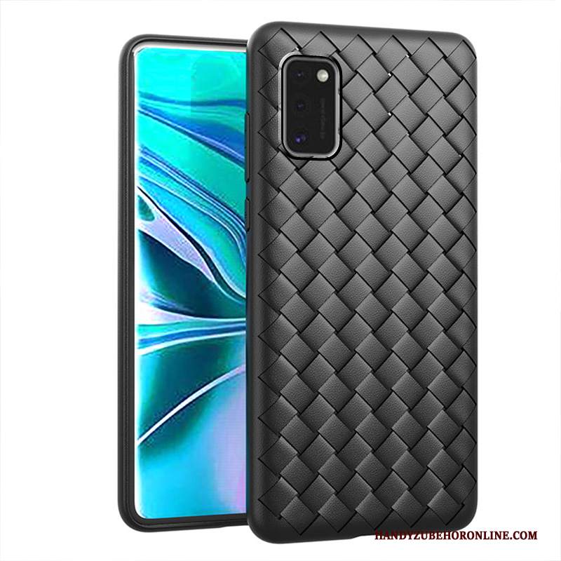 Custodia Samsung Galaxy A41 Moda Nerotelefono, Cover Samsung Galaxy A41 Protezione Pellicola Protettiva Monocromatico