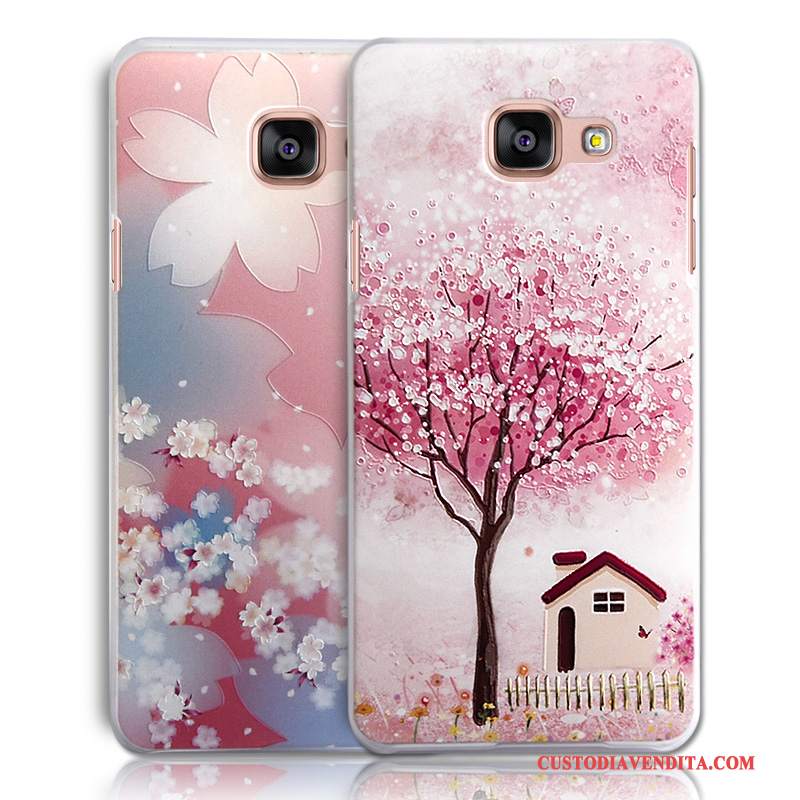 Custodia Samsung Galaxy A5 2016 Goffratura Rosatelefono, Cover Samsung Galaxy A5 2016 Protezione