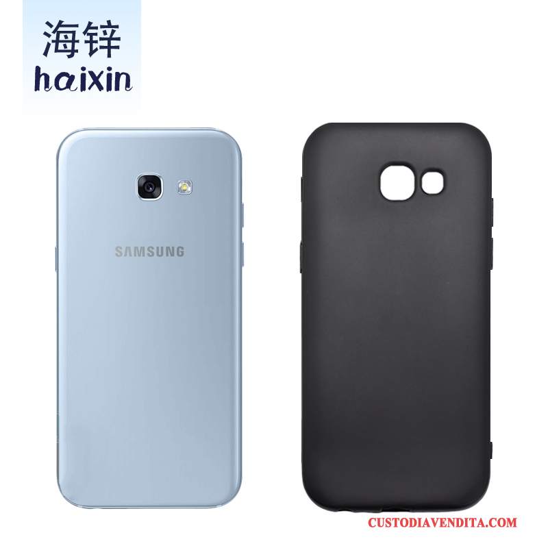 Custodia Samsung Galaxy A5 2017 Silicone Tutto Incluso Morbido, Cover Samsung Galaxy A5 2017 Protezione Telefono Nero