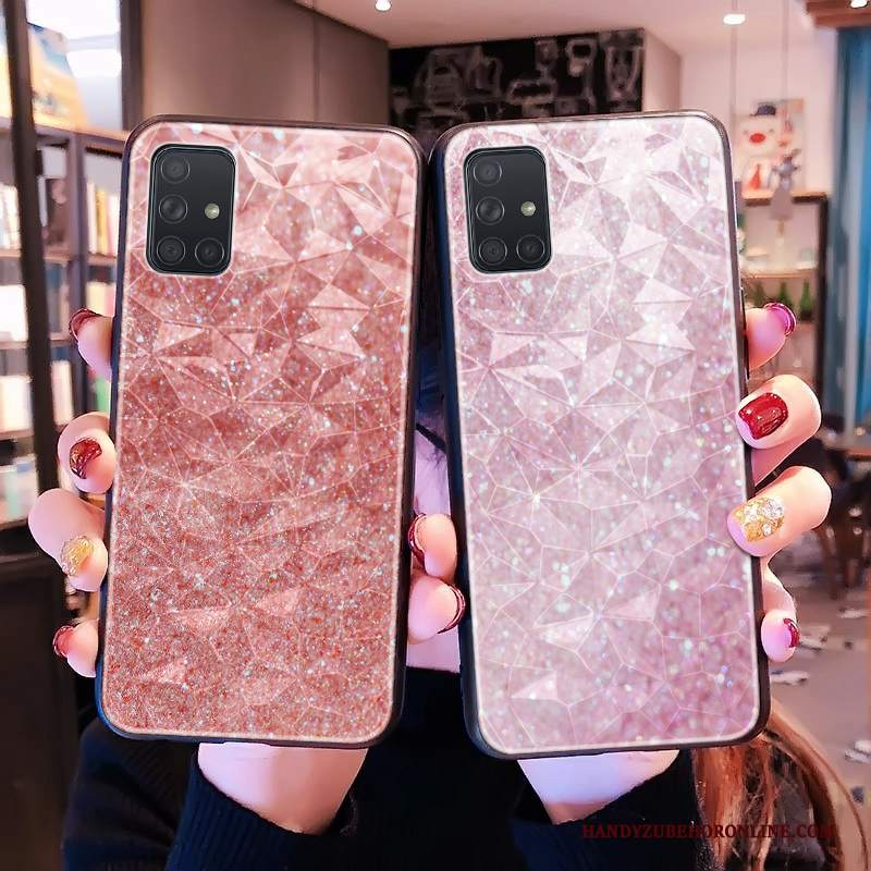 Custodia Samsung Galaxy A51 Protezione Forma Del Diamantetelefono, Cover Samsung Galaxy A51 Modello Tridimensionale