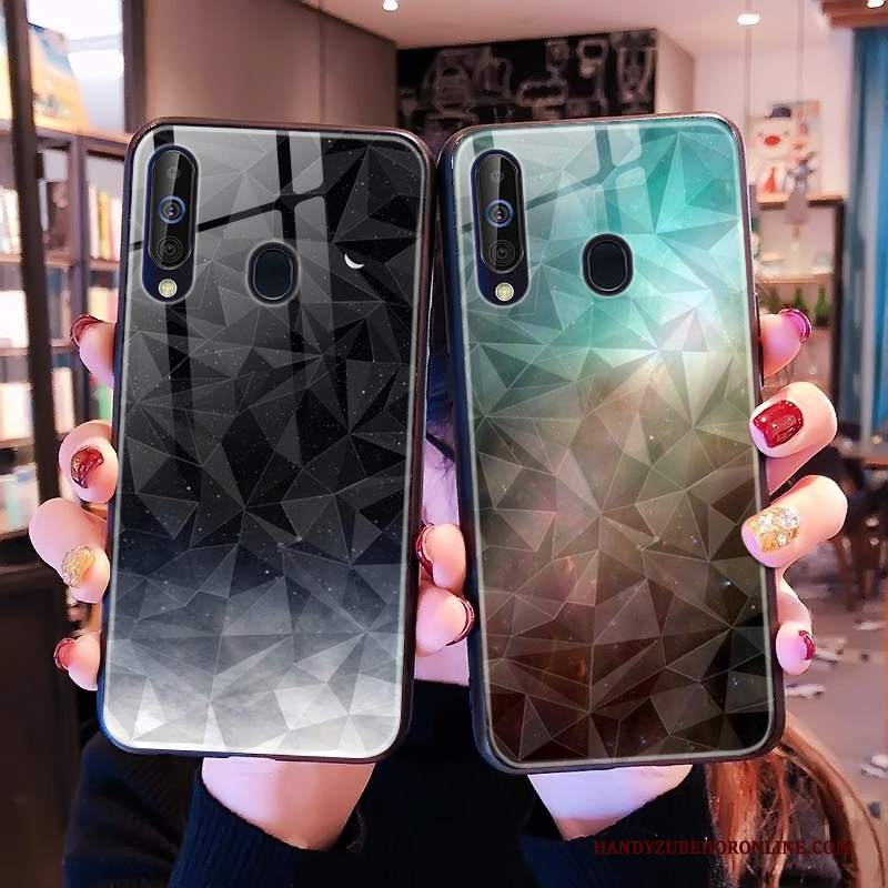 Custodia Samsung Galaxy A60 Marchio Di Tendenza Morbido, Cover Samsung Galaxy A60 Forma Del Diamantetelefono
