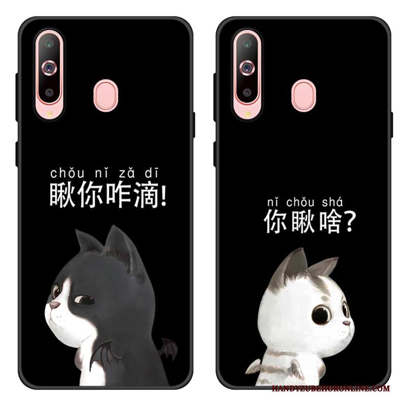 Custodia Samsung Galaxy A60 Silicone Morbido Anti-caduta, Cover Samsung Galaxy A60 Nerotelefono