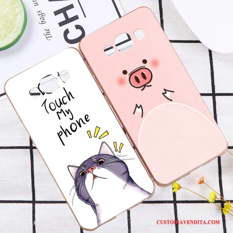 Custodia Samsung Galaxy A7 2015 Creativo Rosatelefono, Cover Samsung Galaxy A7 2015 Silicone Morbido Di Personalità