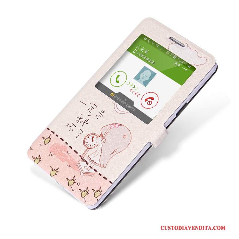 Custodia Samsung Galaxy A7 2015 Pelle Rosatelefono, Cover Samsung Galaxy A7 2015 Folio