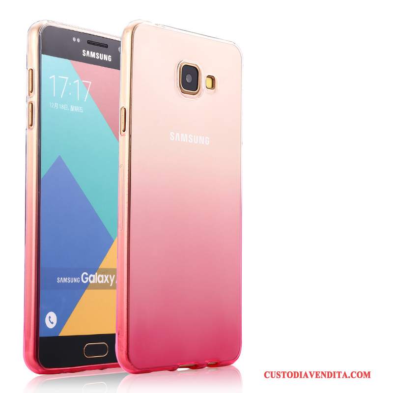 Custodia Samsung Galaxy A7 2016 Silicone Rosa Tendenza, Cover Samsung Galaxy A7 2016 Protezione Telefono Trasparente
